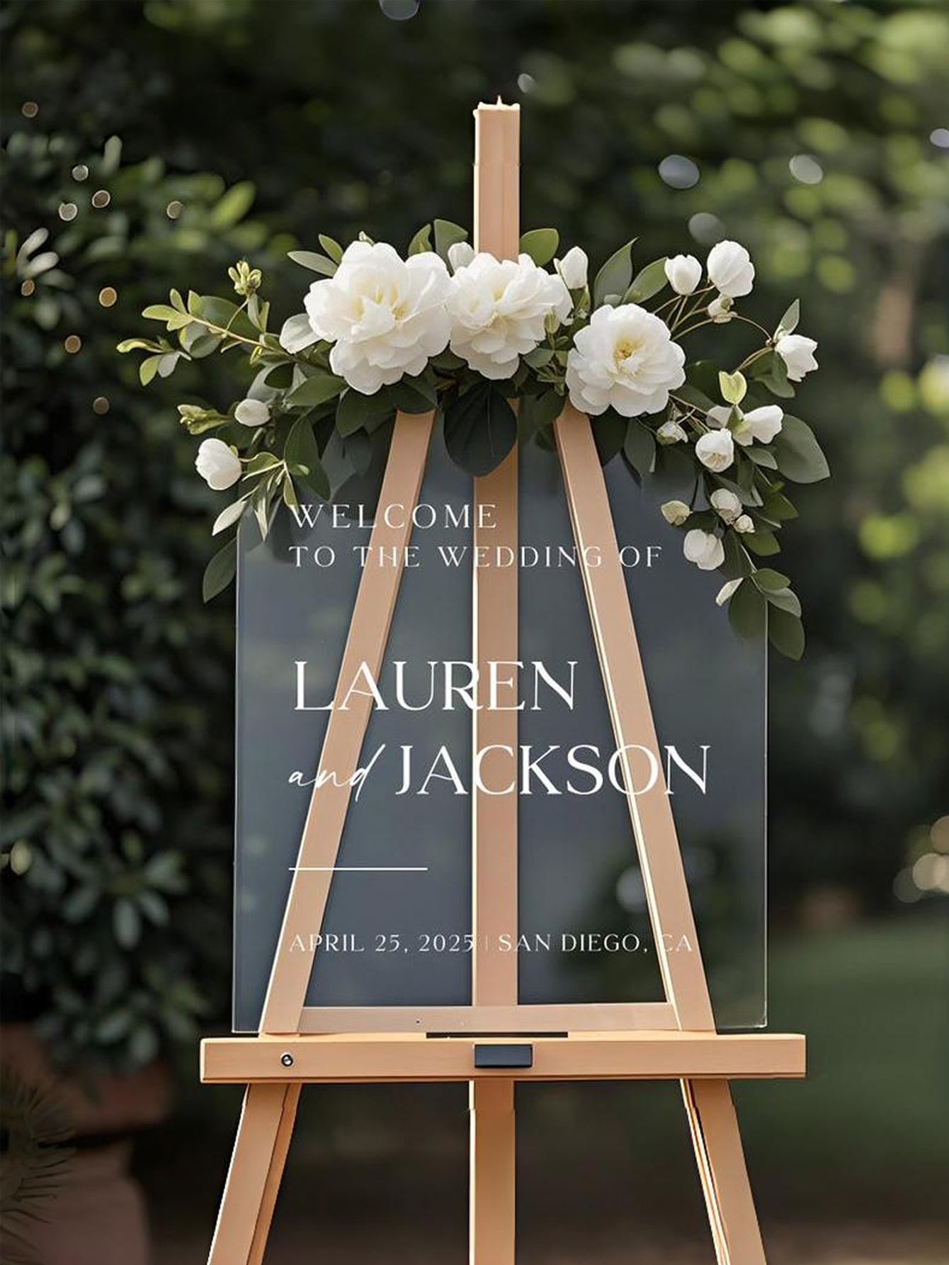 Custom Acrylic Wedding Welcome Sign